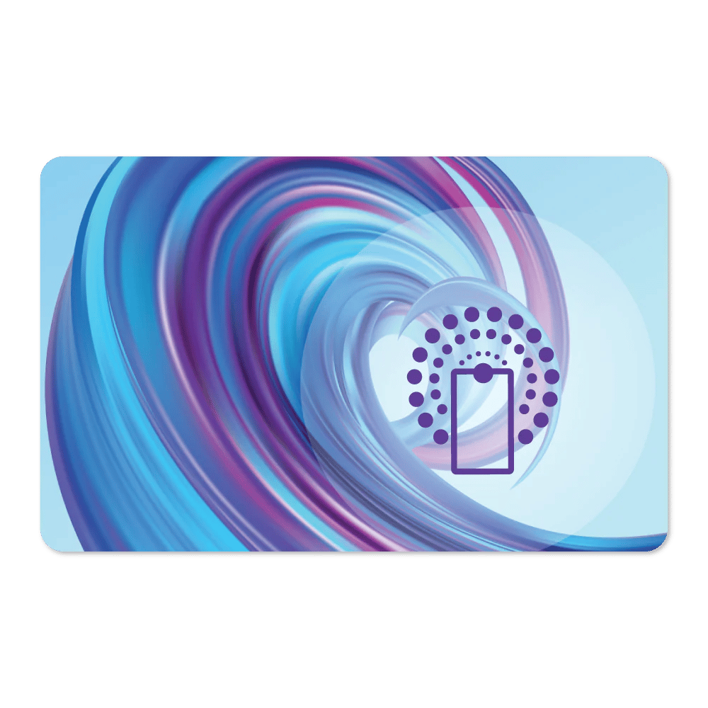 Touchless NFC Card with Colorful Spiral Design